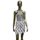Women Dresses Party Dress Beaded Sequins Hip Skirt (Otn202404)