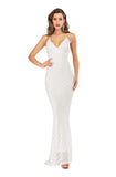 Women's Evening Gownv Collar Backless Long Stretch Sequins Dress
