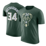NBA T-Shirts NBA Basketball Suit Short Sleeve Bucks T-Shirt Men