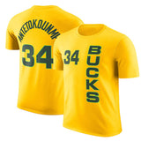 NBA T-Shirts NBA Basketball Suit Short Sleeve Bucks T-Shirt Men
