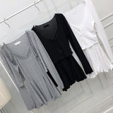 Women Dresses Summer Cardigan Sexy Suspenders Dress Two-Piece Set