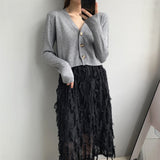 Women Cardigan Sweater Short Cardigan Autumn Knitted Coat 8t2068