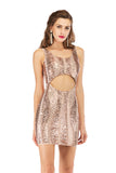 Women Evening Gown Sexy Backless Hollow out Stretch Sequins Dress