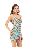 Women's Evening Gown Sexy Strap Backless Beaded Stretch Sequins Dress Dress