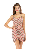 Women's Evening Gown Sexy Strap Backless Beaded Stretch Sequins Dress Dress