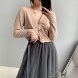 Women Cardigan Sweater Short Cardigan Autumn Knitted Coat 8t2068