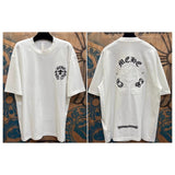 Ch hip-hop t shirts ch short-sleeved sanskrit horseshoe stereo printing loosecasualpure cotton american heavy weight short-sleeved