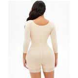 Shapewear bodysuit long sleeves waist and abdomen tightening
