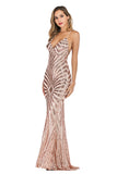 Women's Evening Gown Sexy Sling Backless Stretch Sequins Dress Long Dress
