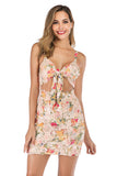 Women's Evening Gown Sexy Sling Backless Stretch Print Sequins Dress