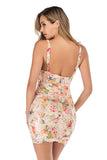 Women's Evening Gown Sexy Sling Backless Stretch Print Sequins Dress
