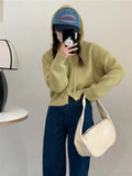 Women Knitted Cardigan Spring Sweater Coat Loose Sweater Cardigan