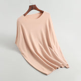 Women Knitted T-shirt Autumn Knitted Short-Sleeved T-shirt