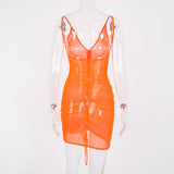 Women Dresses Sling Dress Summer Sexy Mesh Skirt