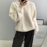 Women Winter Knitted Sweater Fall/Winter Alpaca Fleece/Fiber Women's Sweater 8t3012
