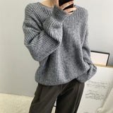 Women Winter Knitted Sweater Fall/Winter Alpaca Fleece/Fiber Women's Sweater 8t3012
