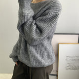 Women Winter Knitted Sweater Fall/Winter Alpaca Fleece/Fiber Women's Sweater 8t3012