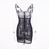 Women Dresses Sling Dress Summer Sexy Mesh Skirt