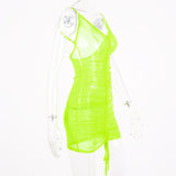 Women Dresses Sling Dress Summer Sexy Mesh Skirt