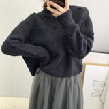 Women Winter Knitted Sweater Fall/Winter round Neck Long Sleeve Sweater 8t3005