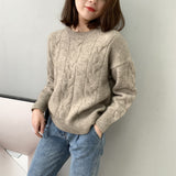 Women Winter Knitted Sweater Autumn and Winter Sweater Women's 8t3029