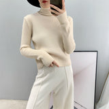 Women Winter Knitted Sweater Turtleneck Sweater Long Sleeve Autumn and Winter 8t3032
