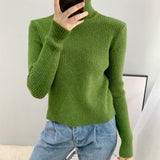 Women Winter Knitted Sweater Turtleneck Sweater Long Sleeve Autumn and Winter 8t3032