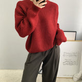 Women Winter Knitted Sweater Fall/Winter Alpaca Fleece/Fiber Women's Sweater 8t3012