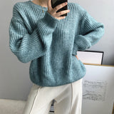 Women Winter Knitted Sweater Fall/Winter Alpaca Fleece/Fiber Women's Sweater 8t3012