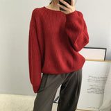 Women Winter Knitted Sweater Fall/Winter Alpaca Fleece/Fiber Women's Sweater 8t3012