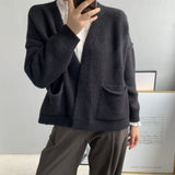 Women Cardigan Sweater Autumn Long Sleeve Knitted Cardigan Loose 8t3031