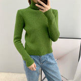 Women Winter Knitted Sweater Turtleneck Sweater Long Sleeve Autumn and Winter 8t3032