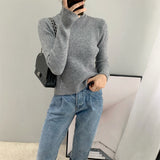 Women Winter Knitted Sweater Turtleneck Sweater Long Sleeve Autumn and Winter 8t3032