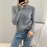 Women Winter Knitted Sweater Turtleneck Sweater Long Sleeve Autumn and Winter 8t3032