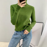 Women Winter Knitted Sweater Turtleneck Sweater Long Sleeve Autumn and Winter 8t3032