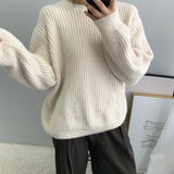 Women Winter Knitted Sweater Fall/Winter Alpaca Fleece/Fiber Women's Sweater 8t3012