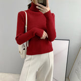 Women Winter Knitted Sweater Turtleneck Sweater Long Sleeve Autumn and Winter 8t3032