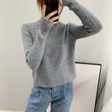 Women Winter Knitted Sweater Turtleneck Sweater Long Sleeve Autumn and Winter 8t3032