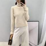 Women Winter Knitted Sweater Turtleneck Sweater Long Sleeve Autumn and Winter 8t3032
