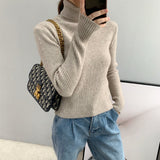 Women Winter Knitted Sweater Turtleneck Sweater Long Sleeve Autumn and Winter 8t3032