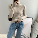Women Winter Knitted Sweater Turtleneck Sweater Long Sleeve Autumn and Winter 8t3032
