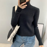 Women Winter Knitted Sweater Turtleneck Sweater Long Sleeve Autumn and Winter 8t3032