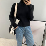 Women Winter Knitted Sweater Turtleneck Sweater Long Sleeve Autumn and Winter 8t3032