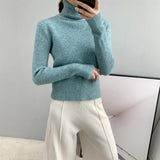 Women Winter Knitted Sweater Turtleneck Sweater Long Sleeve Autumn and Winter 8t3032