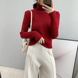 Women Winter Knitted Sweater Turtleneck Sweater Long Sleeve Autumn and Winter 8t3032