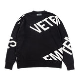 Vetements Hoodie Autumn and Winter Embroidery Sweater Loose round Neck Sweater