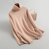 Women Winter Knitted Sweater Autumn and Winter Turtleneck Pullover Long Sleeve Sweater 8t5020
