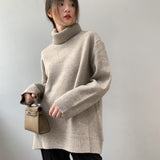 Women Winter Knitted Sweater Autumn and Winter Turtleneck Pullover Long Sleeve Sweater 8t5020