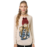 Women Knitwear Loose-Fitting Pullover round-Neck Autumn and Winter Long Sleeve
