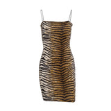 Women Dresses Spring Style Leopard Print Slip Dress Dress